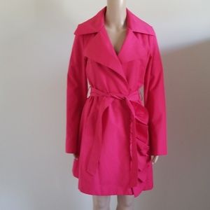 Black Rivet Jackets & Coats - Black Rivet pink trench coat with belt size M Black Rivet Jackets & Coats - Black Rivet pink trench coat with belt size M